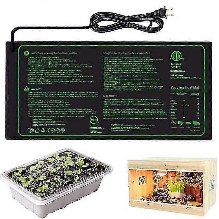 Heating Pad with Digital Thermostat and Timer Controller, Plant Heating Pad for Seed Starting, Water Tank, IP67 Waterproof Reptile Heating Pad