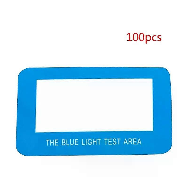 100Pcs Professional Blue Light Blocking Screen Protector Card Test Light Test Uv Glasses Test Card Accessories for Home