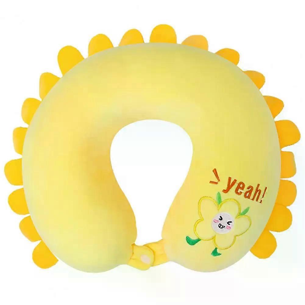 Cartoon U-Shape Neck Pillow Memory Foam Head Neck Support Car Airplane Train Travel Kids Student Cervical Cushion Office Supply