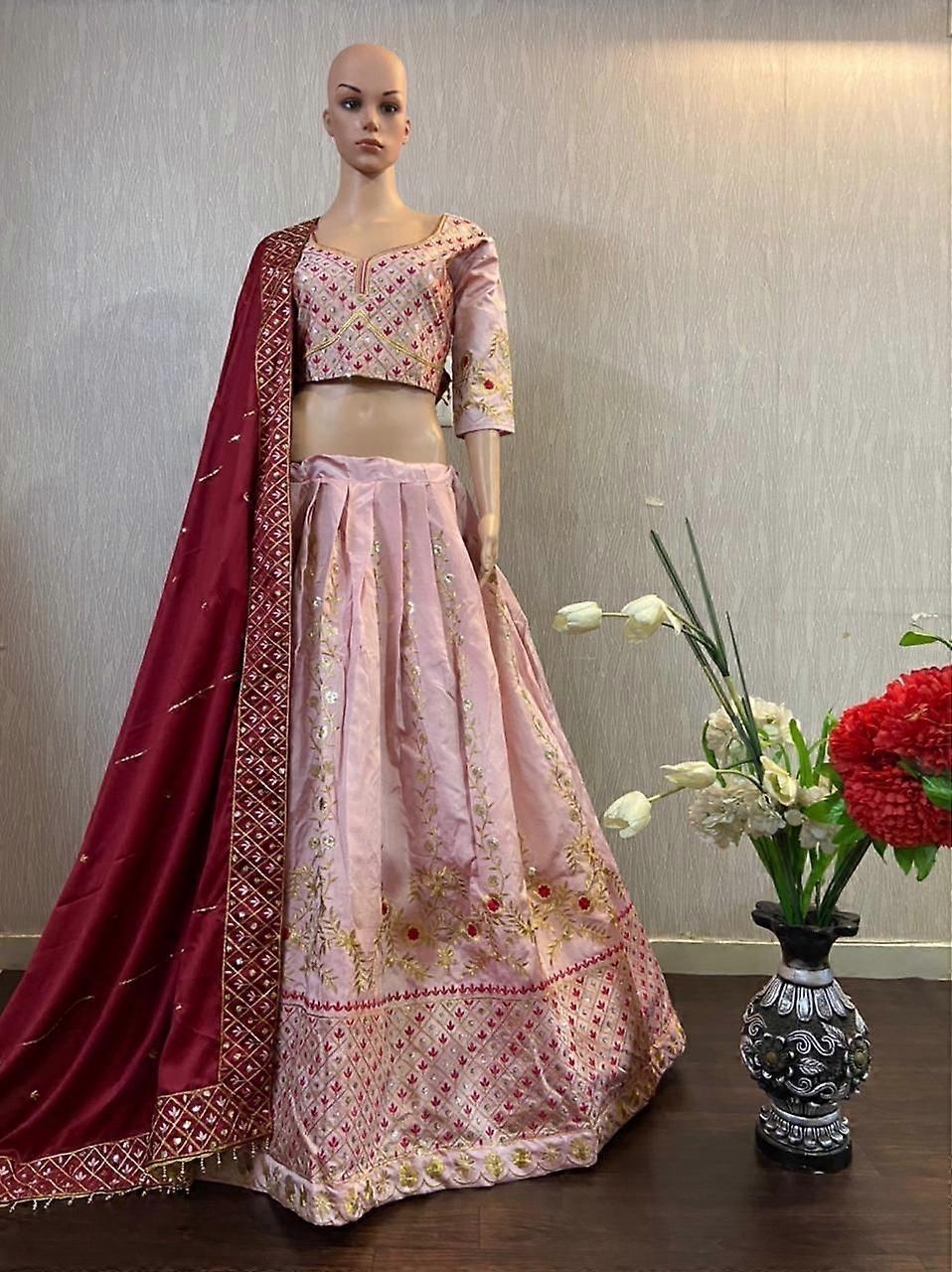 Fab Zone Woman's Designer Lehenga Choli With Elegant Embroidery Work