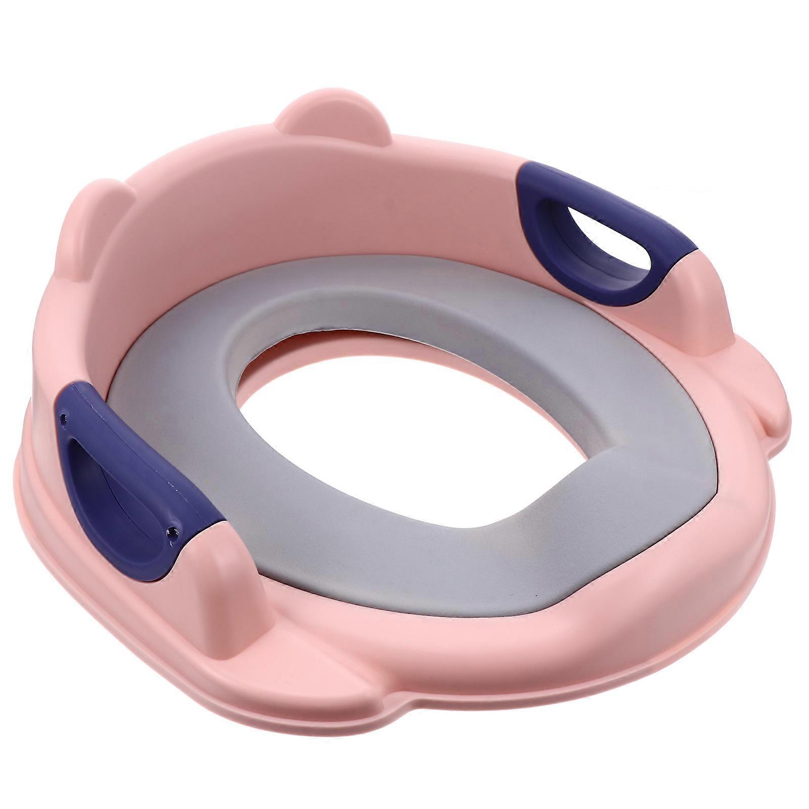 Toddler Toilet Training Seat with PU Cushion for Comfort Pink Easy to Clean and Install Fits Most Toilets 1pc