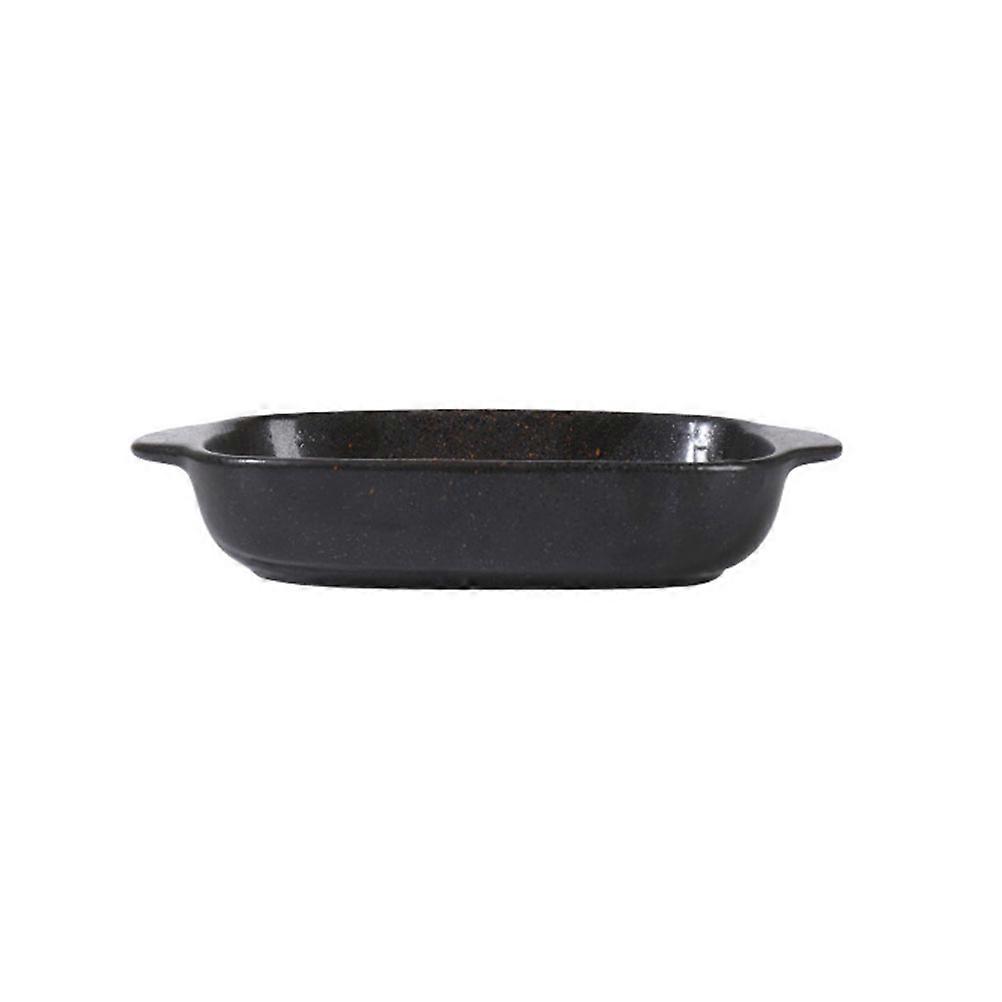 Ceramic Baking Tray Binaural Baking Pan Rectangular Home Use Easy to Clean 1 Piece