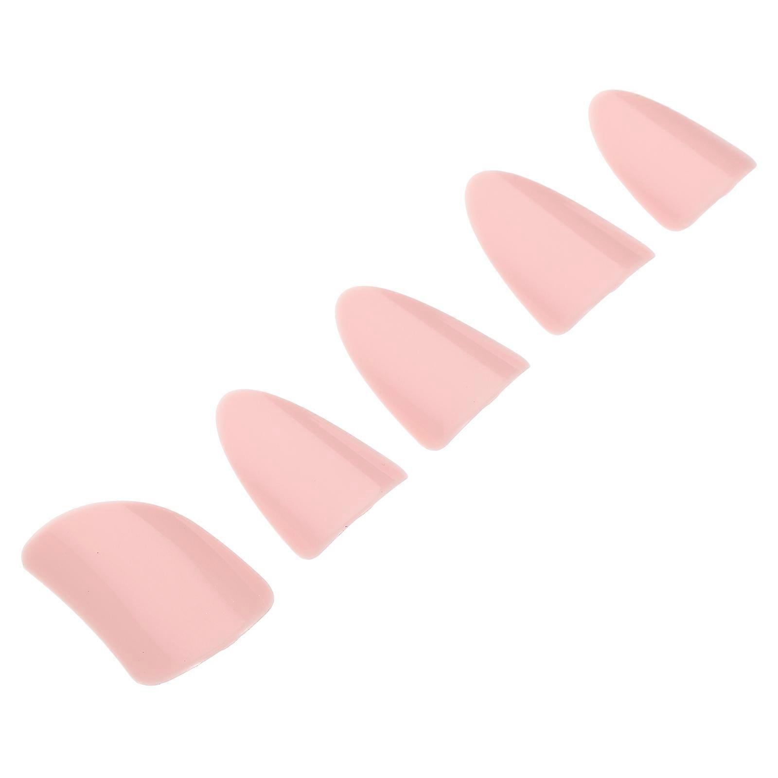 Pipa Accessories 5Pcs Professional Nylon Finger Pick For String Instrument Parts Made Of In Pink Color