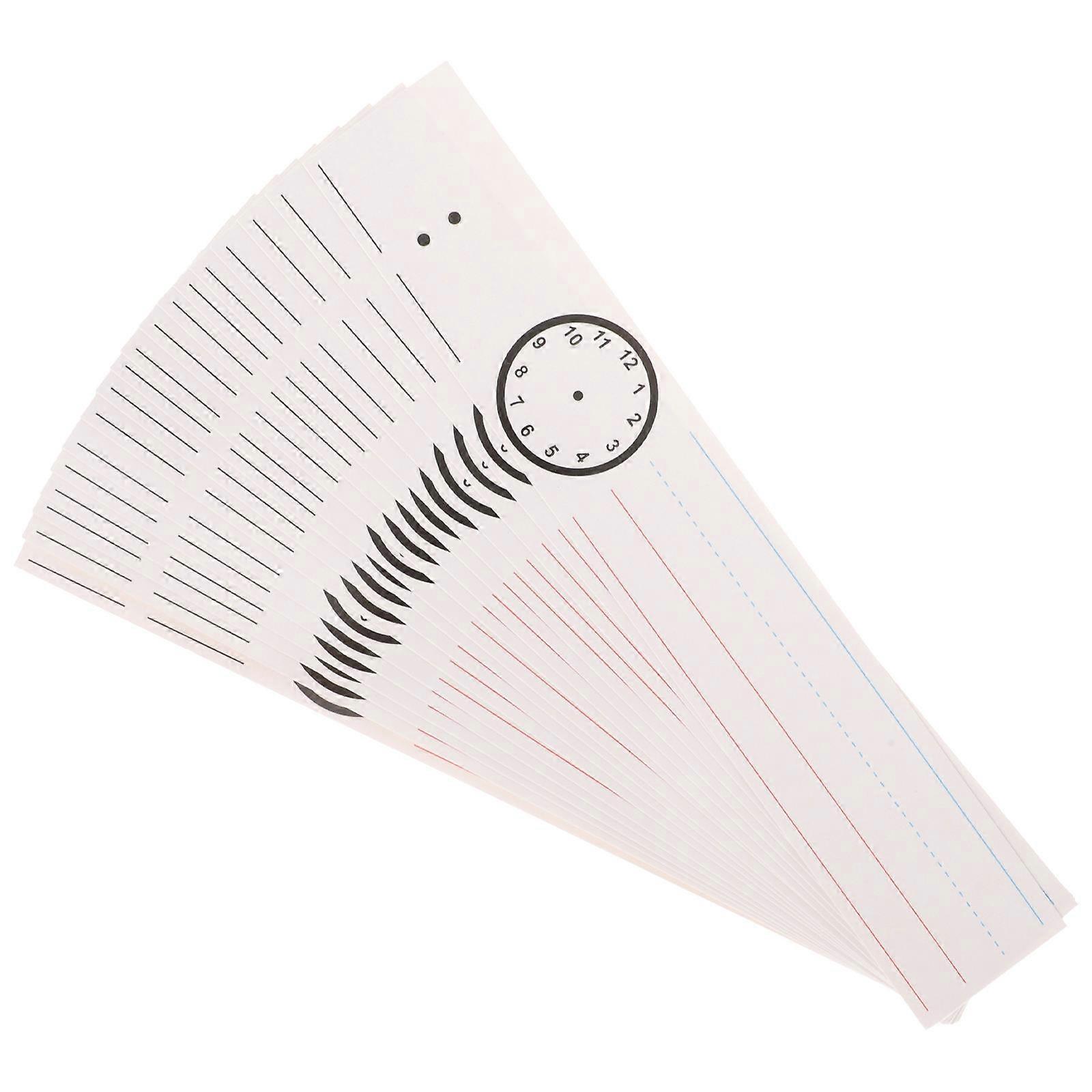 White Paper Sentence Strips for Writing Practice 18 Sheets Set