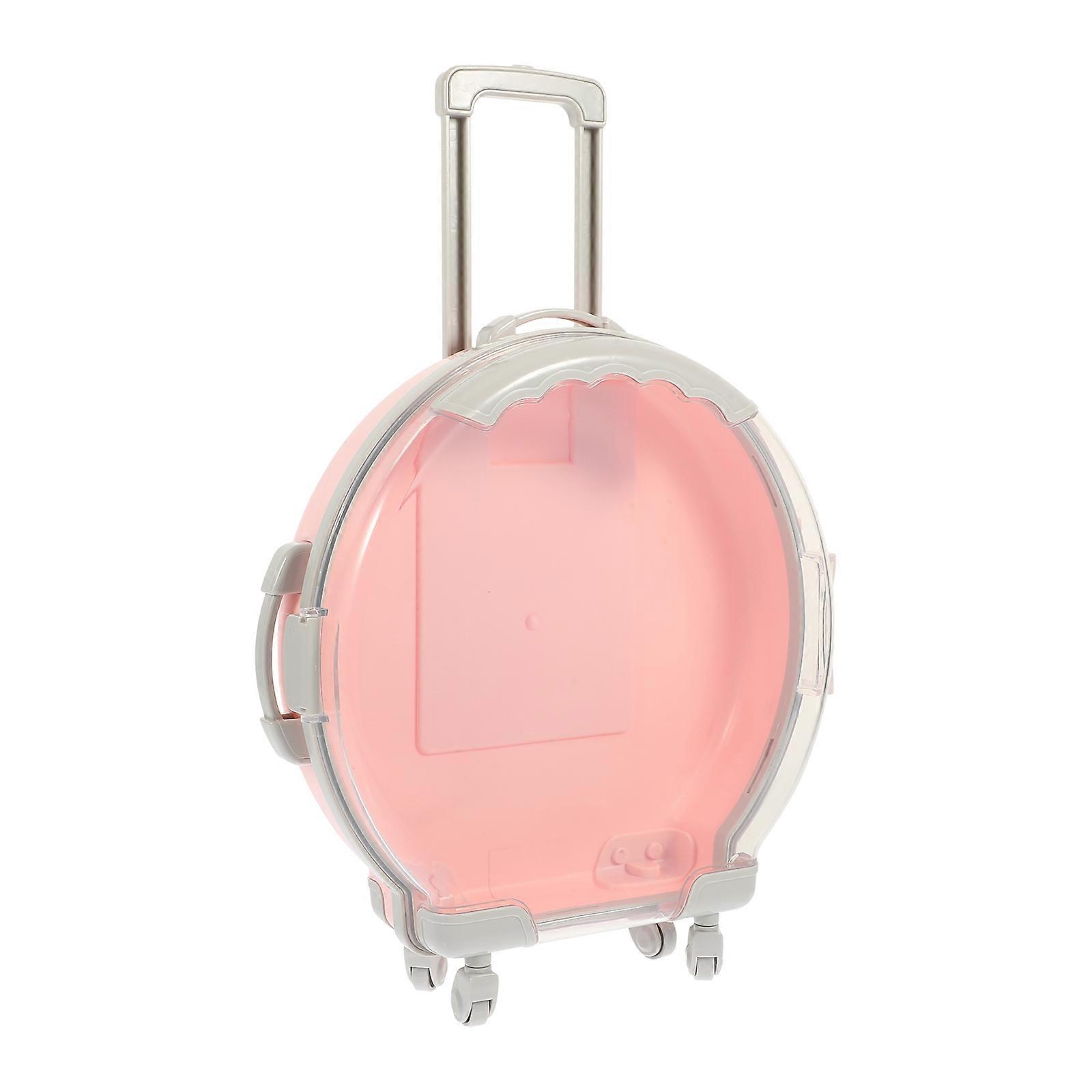 Portable Mini Travel Suitcase for Doll House Decor – Smooth Surface Storage Box for Playtime, Family Trips – Compact, Lightweight, Cartoon Design