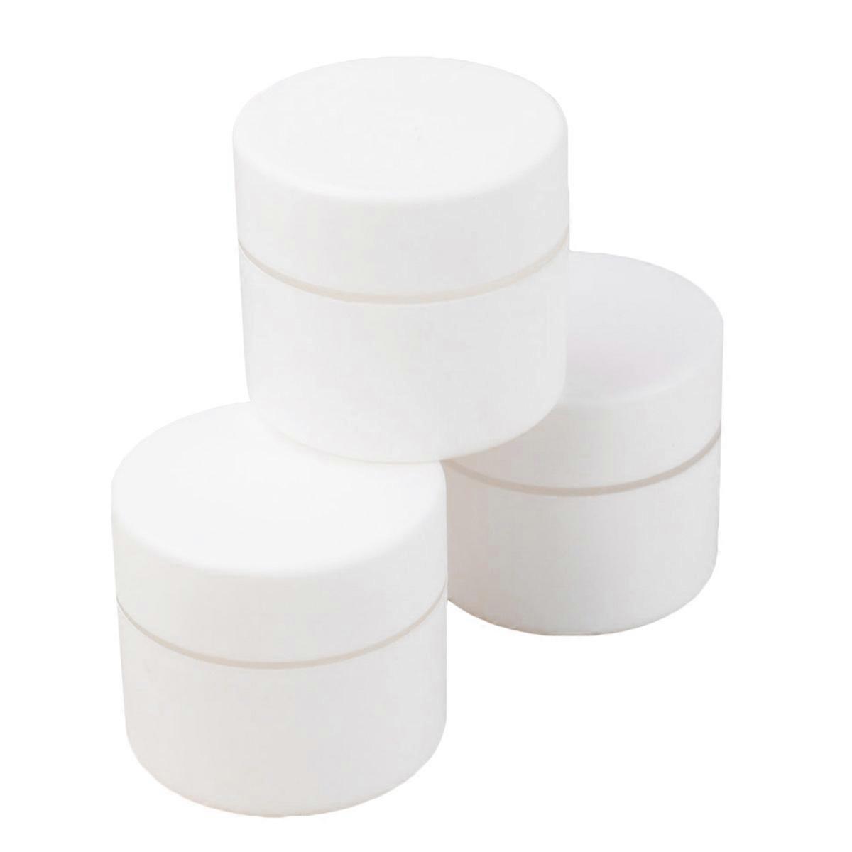 Portable Cosmetic Containers Empty Cream Jars for Travel Use Made of PP Material White Color 50g Size
