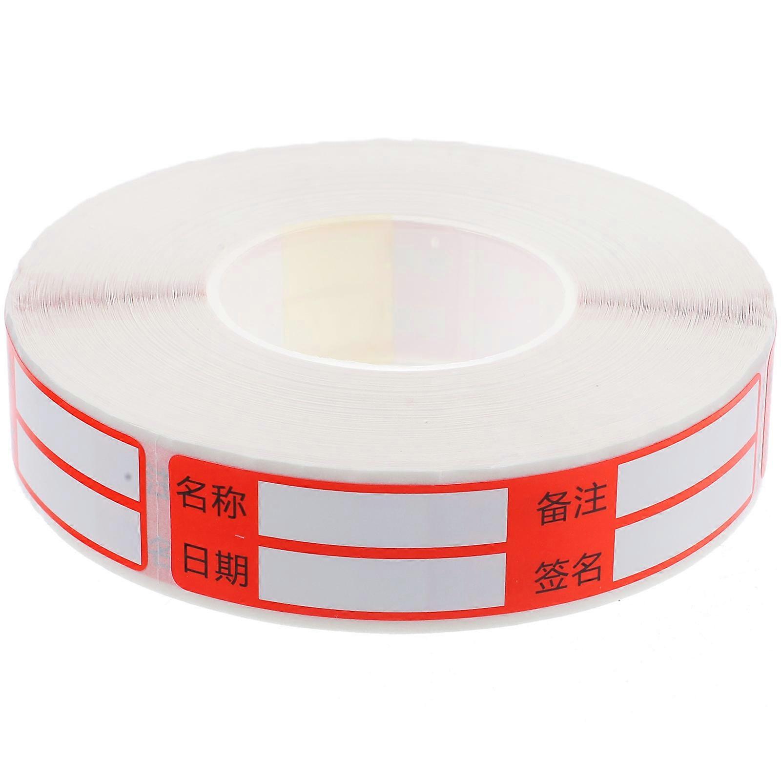 Sticky Labels for Home Use Red Paper Material Perfect for Marking Snacks and Supplies 1 Roll