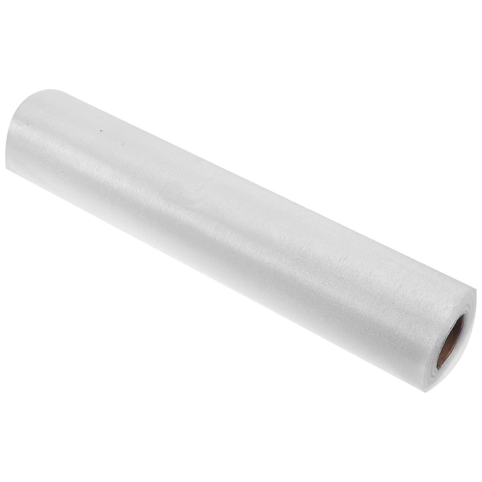Multi-function Tulle Fabric Roll Designed For Celebrations And Weddings With Mesh Ribbon Style In White 1Set