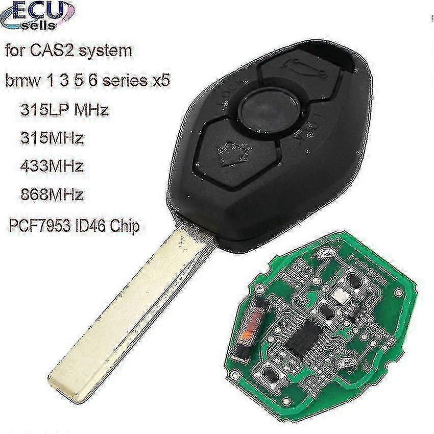 BMW CAS2 5 Series E46 E60 E83 E53 E36 E38 Compatible 3B Remote Key PCF7953 ID46 Chip 315MHz 433MHz 868MHz Key Fob Replacement