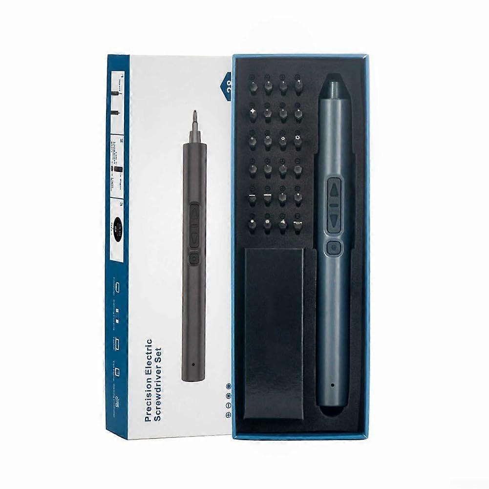 Compact Cordless Screwdriver Set With High Speed Motor And Precision Tools 28-In-1
