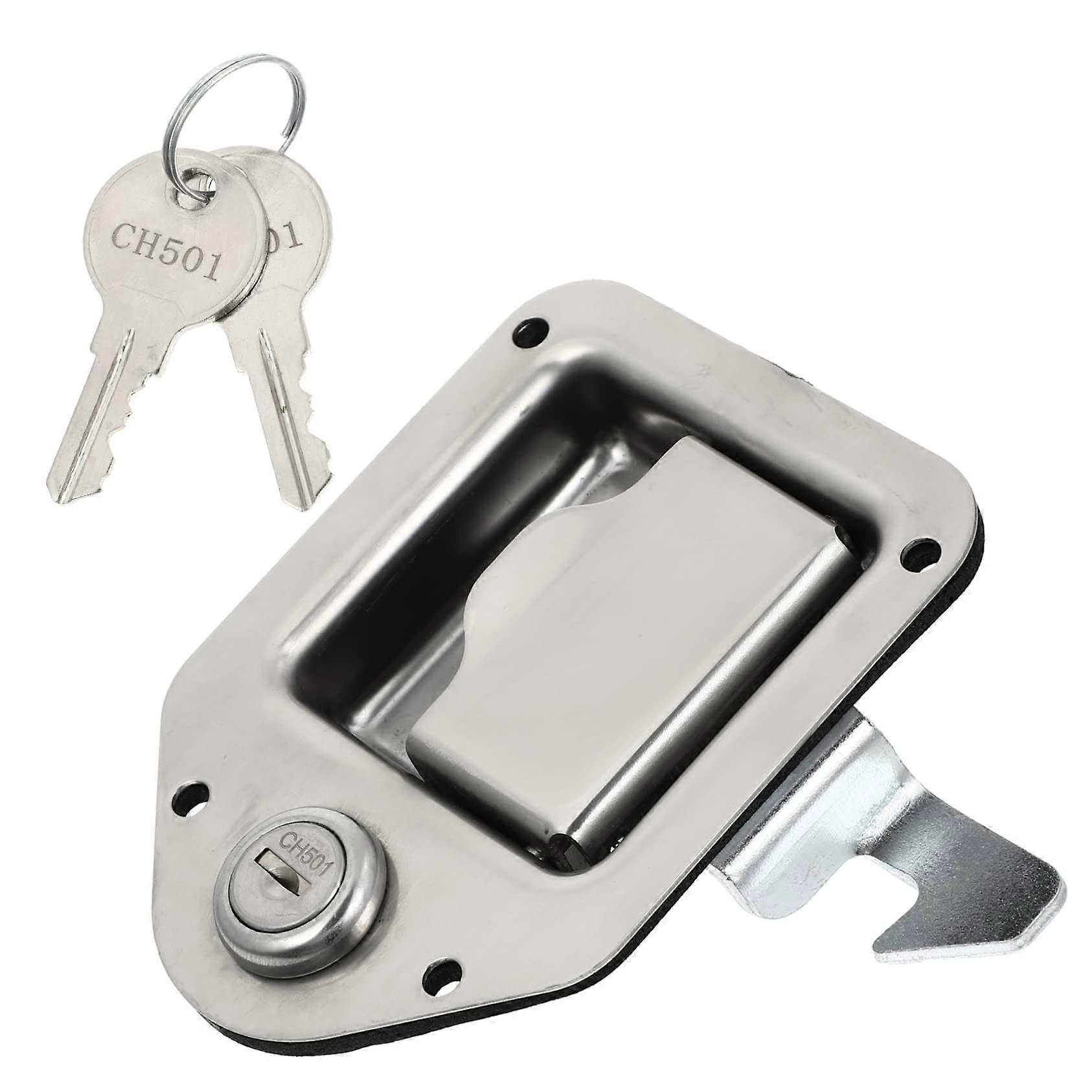 Stainless Steel Tool Box Lock - Silent Design Door Lock Hardware for RVs, Compatible with Standard RV Doors