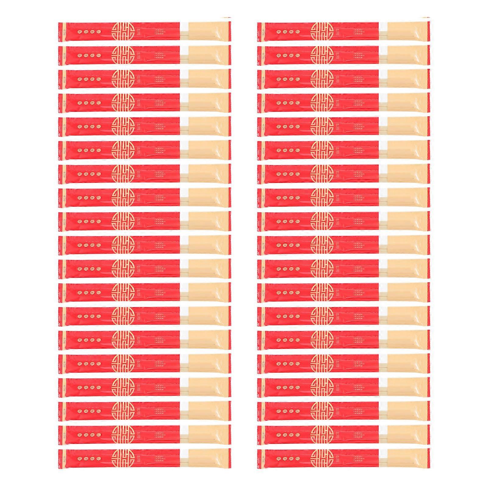 40Pack Disposable Chopsticks For Hosts Red Narrow Safe And Gentle