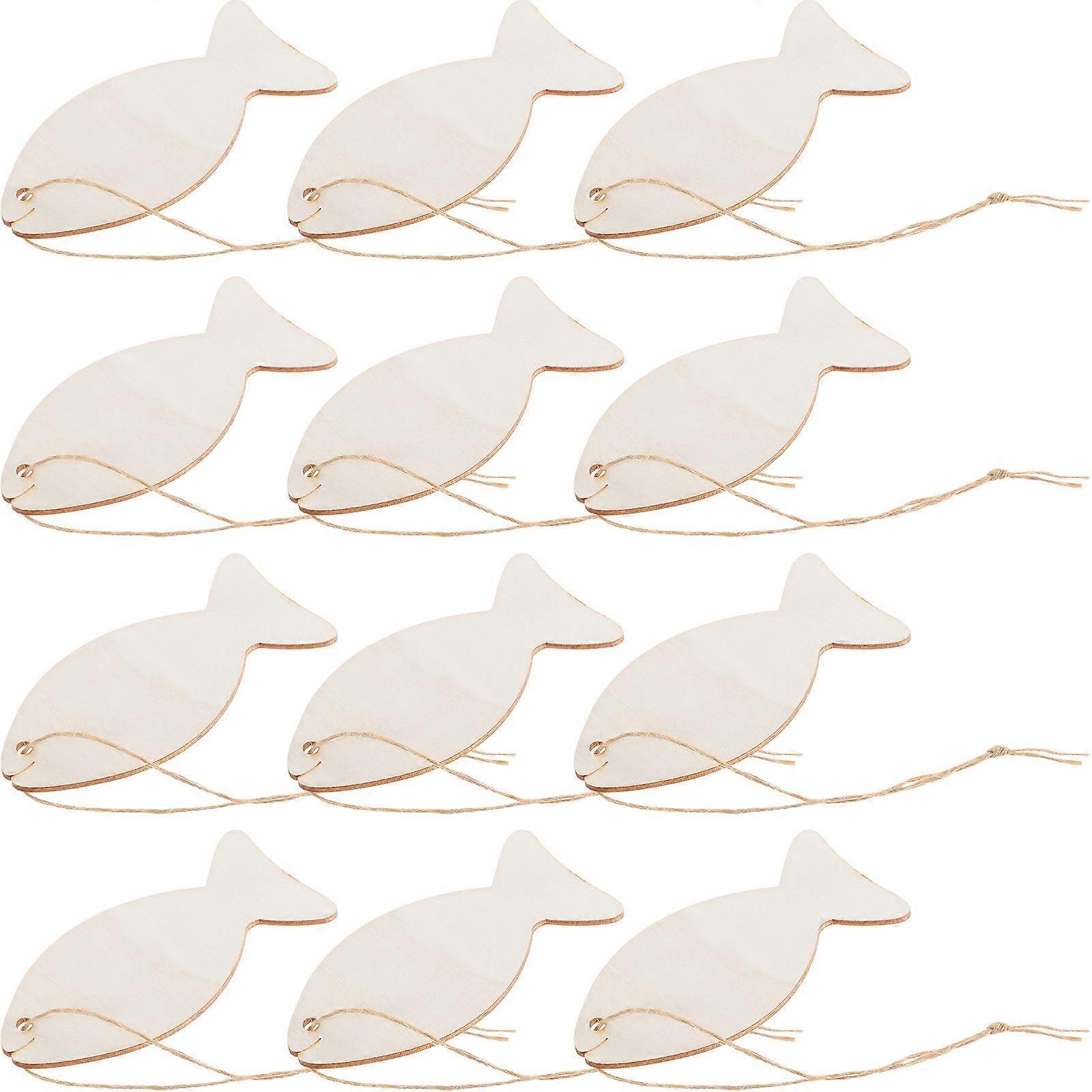 128 Pcs Unfinished Wooden Fish Shapes Perfect For Craft Enthusiasts Engaging In DIY Projects And Handmade Ornaments