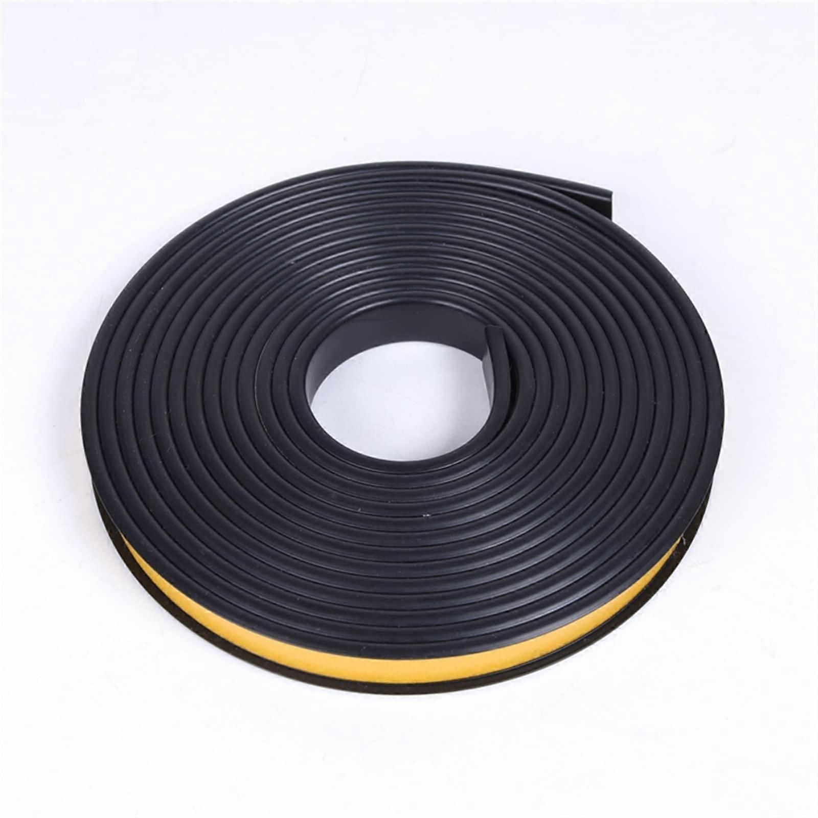 3 Metre Self-Adhesive Edge Tape for Furniture, U-Shape TPE Veneer Rail, 12 mm Black Edge Protection Tape