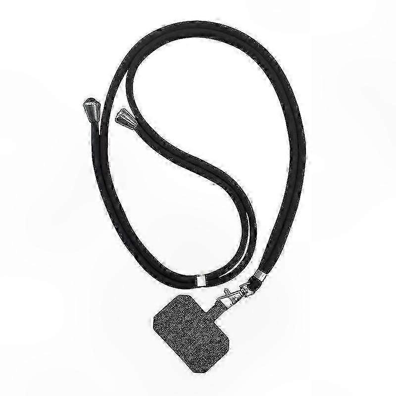 Adjustable Nylon Phone Lanyard with Patch for Crossbody Use Mobile Strap Rope