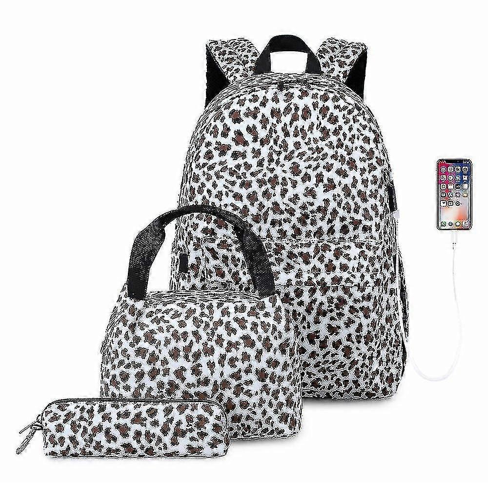 Three Piece Backpack Canvas Print Middle School Student School Bag