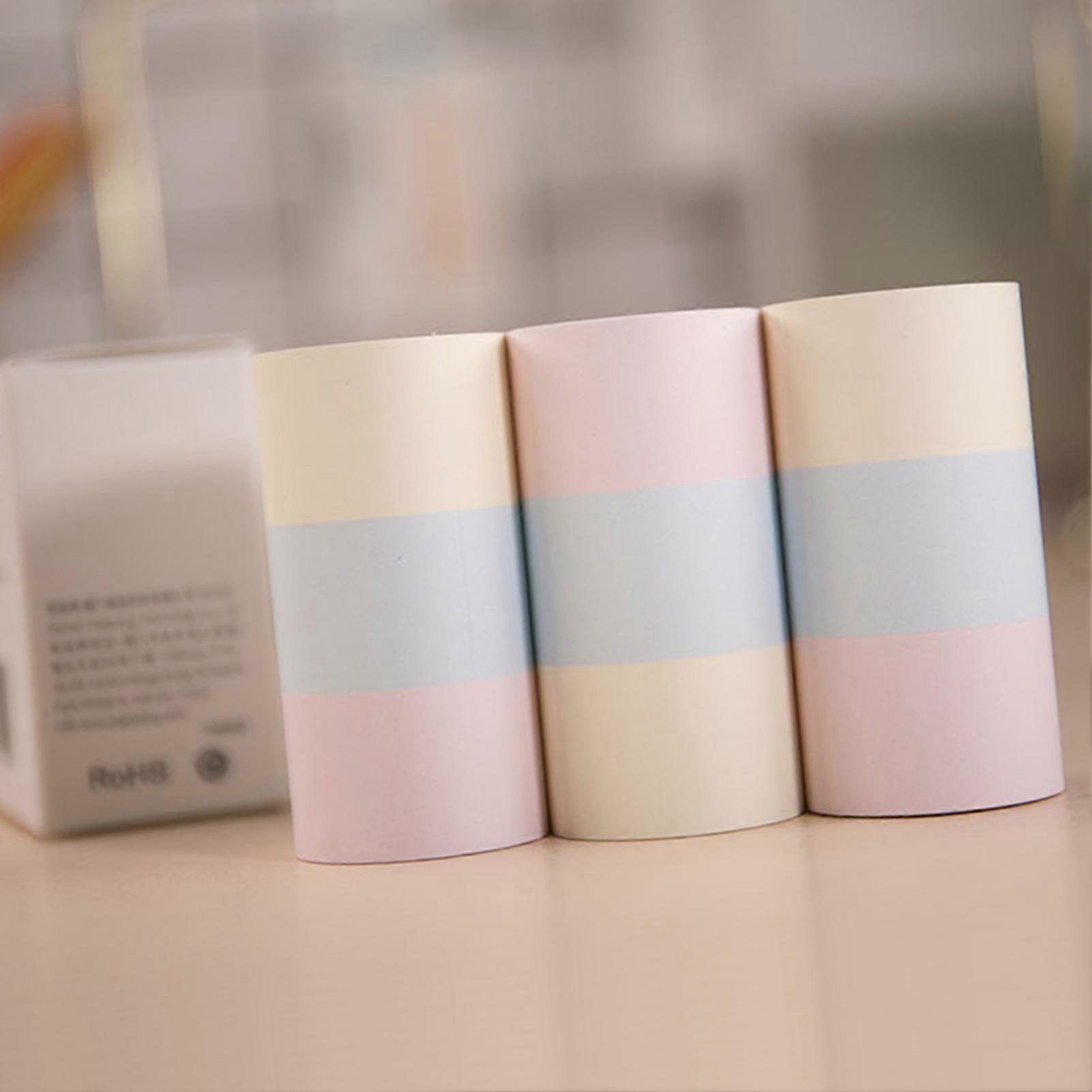 3 Rolls 57x30mm Thermal Paper Roll Rainbow Paper BPA-Free Long-Lasting 2 Years for PAPERANG P1(S)/P2(S) Pocket Thermal Printer