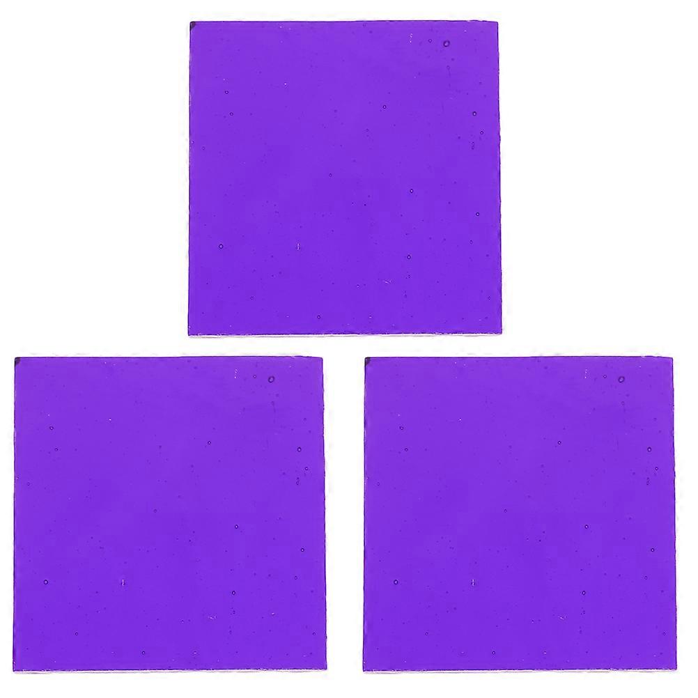 Cobalt Glass Flame Color Reaction Accessory Glass Plate for Industrial Use Violet Glass Material 3Pcs