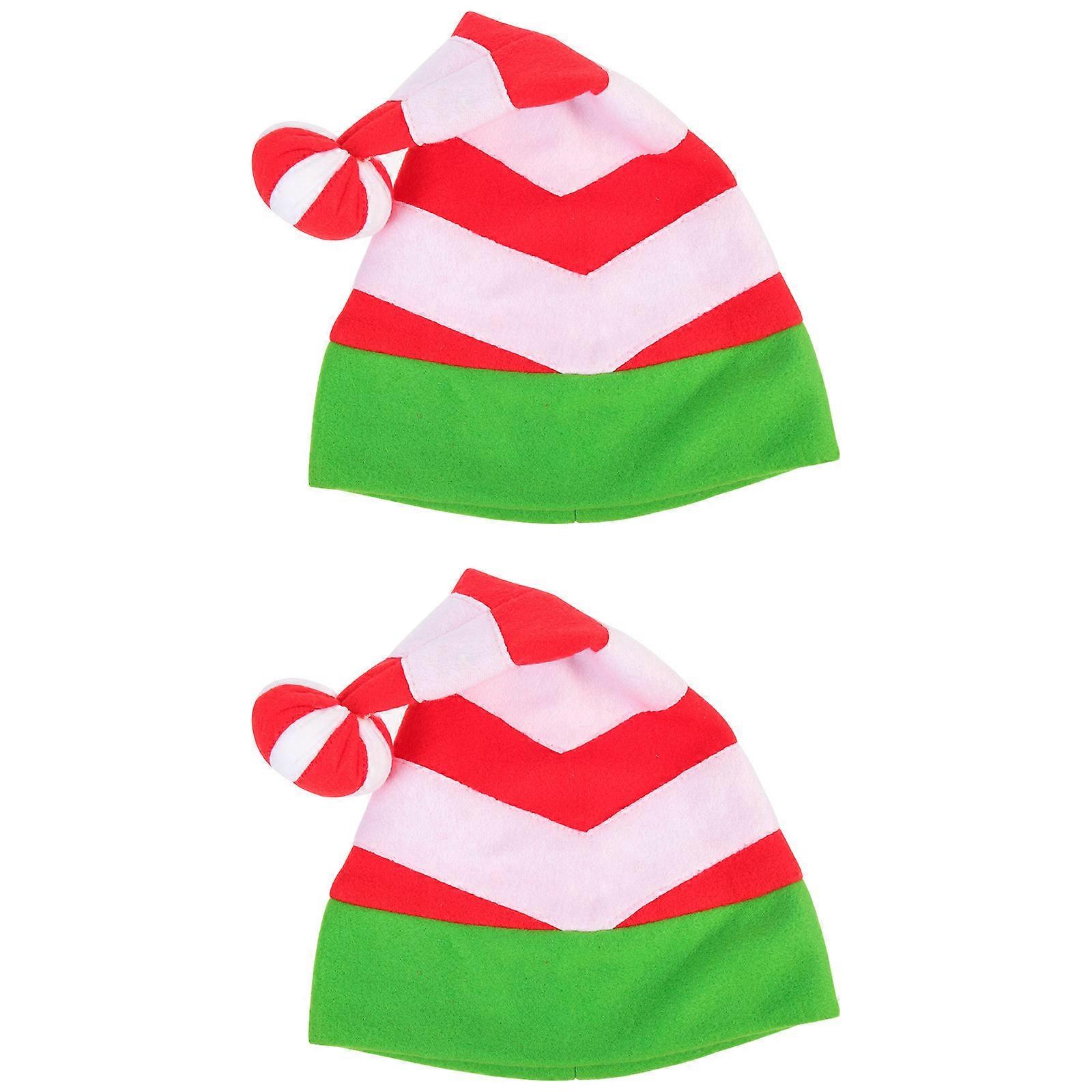 a refined and engaging product description for your **2pcs Plush Striped Christmas Santa Hats**:
π **2pcs Plush Straced Christmas Santa Hats β