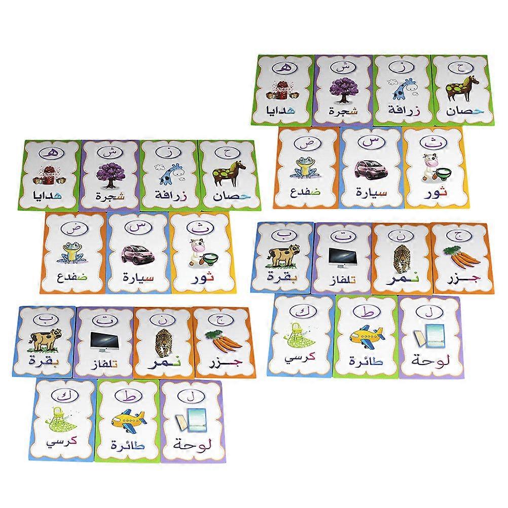 Arabic Word Flash Cards Educational Sensory Learning Set for Kindergarten Kids to Improve Cognitive Skills and Motor Development