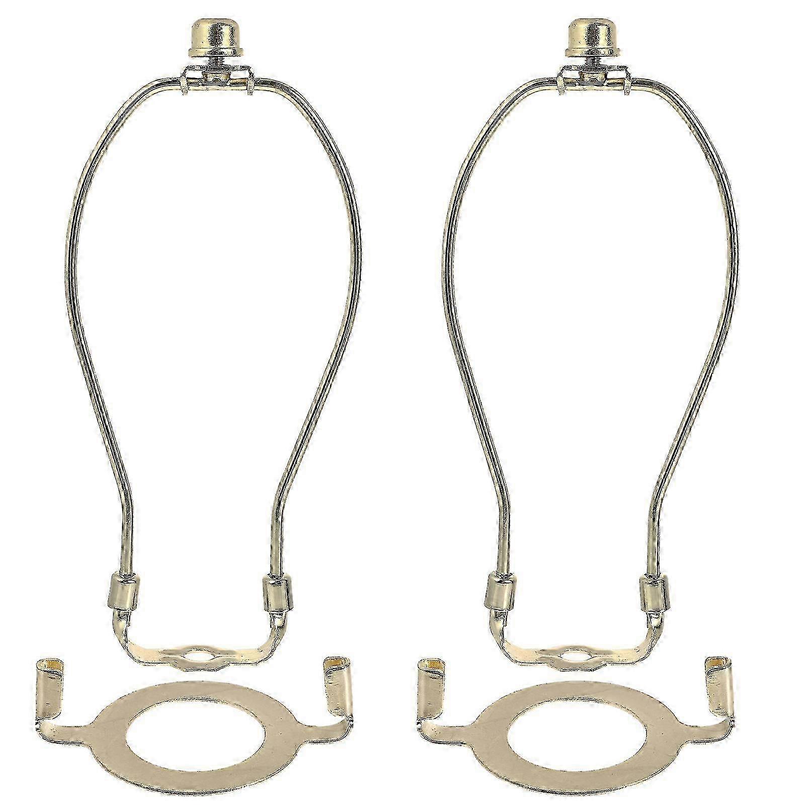 2-Pack Adjustable Desk Lamp Harp Kit with Golden Light Cage Guard, 20.3x10.5 cm for Flexible Lighting Solutions