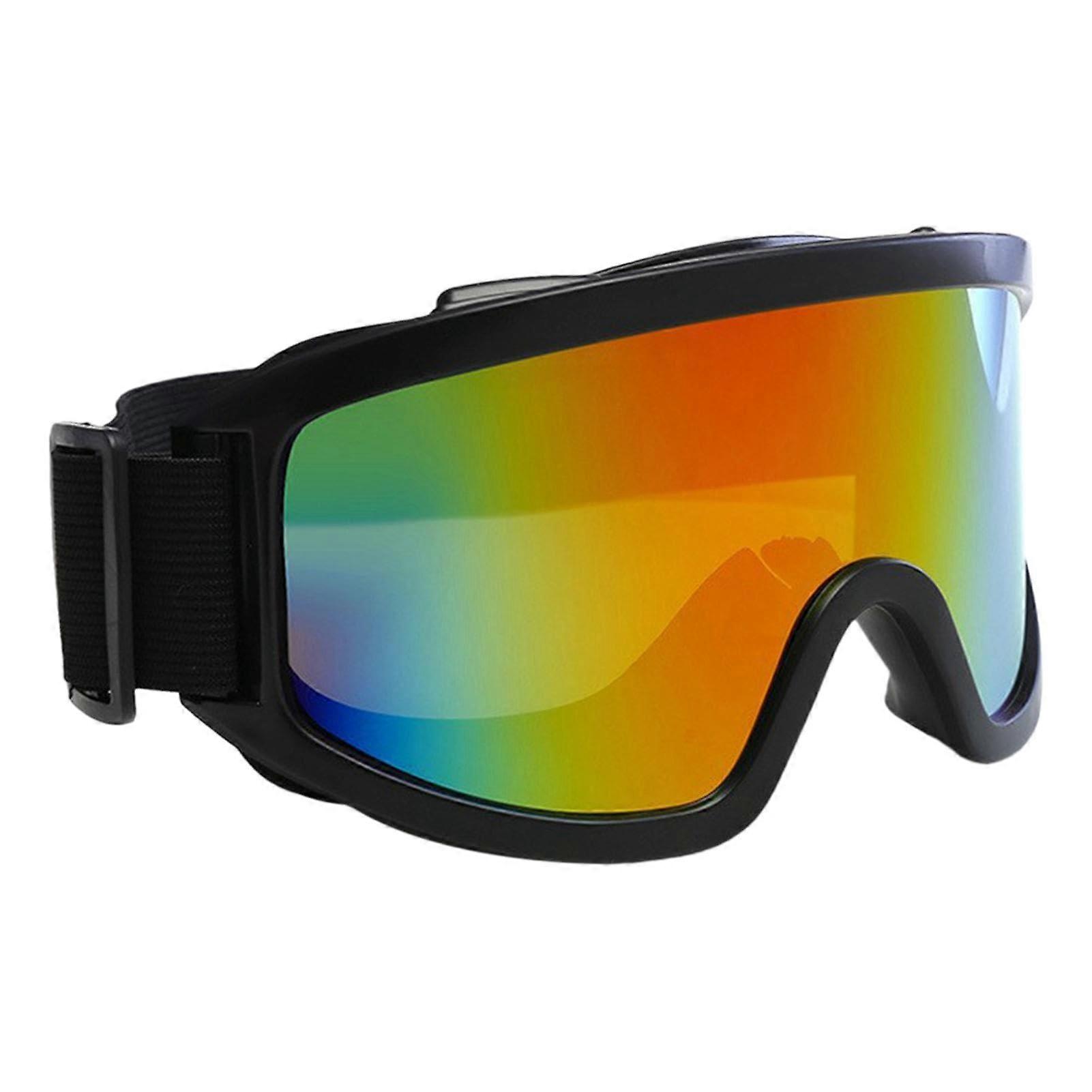 Skiing Goggles for Snowy Conditions, Frameless Lightweight Design, Scratch-Resistant Interchangeable Lens, Over-The-Glasses Compatibility