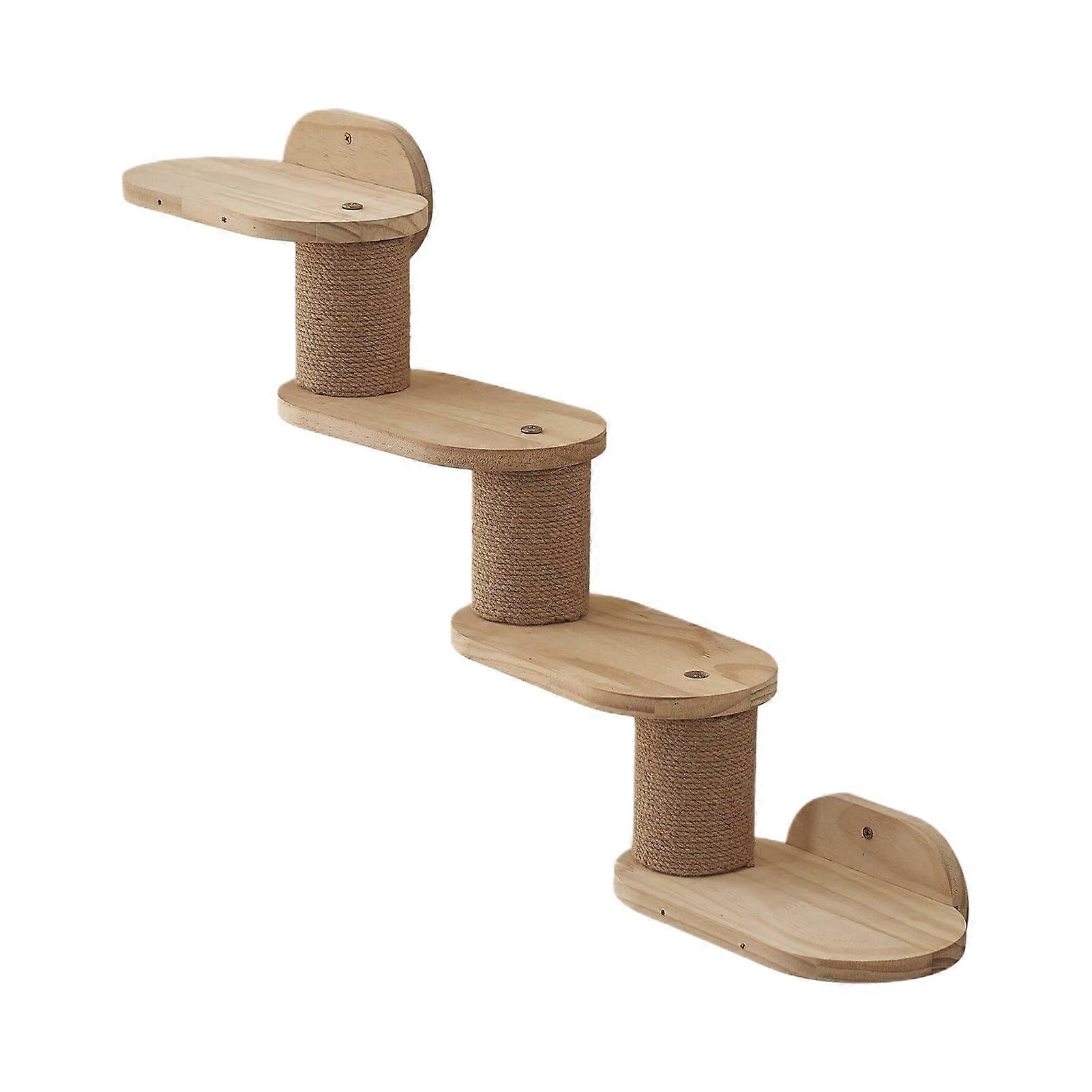 Cat Shelves Wooden Floating SpaceSaving Climbing Ladders, Indoor Windowsill, Ceiling, Bookshelf Scratcher Playground