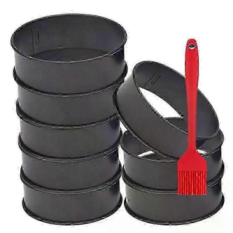 8 Pack Stainless Steel English Muffin Rings 4 Inch Crumpet Rings No...