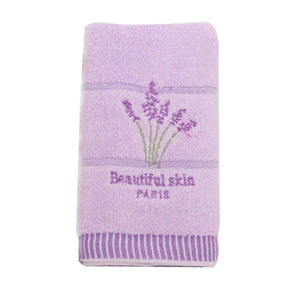 Asciugamani da bagno in cotone Asciugamano ricamato lavanda Asciugamano ad asciugatura rapida Asciugamano ad assorbimento d'acqua (viola)