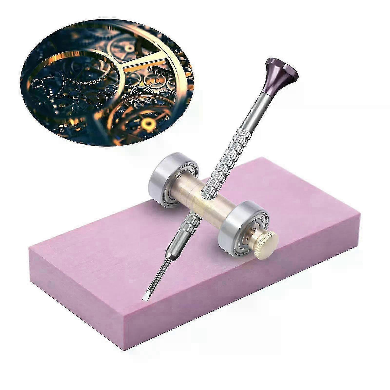 3000 Grit Polishing Stone + Screwdriver Blade Holder Watchmaker Rep...