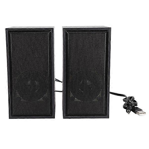 Stereo Multimedia Column Iron Mesh USB Desktop Portable PC Computer Wired Speaker