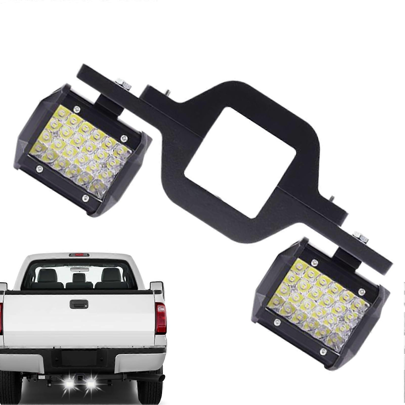 LED Light Pods With Hitch Mount Brackets, 18W, Waterproof Dustproof Backup Spotlight For Vehicles, Universal Fit