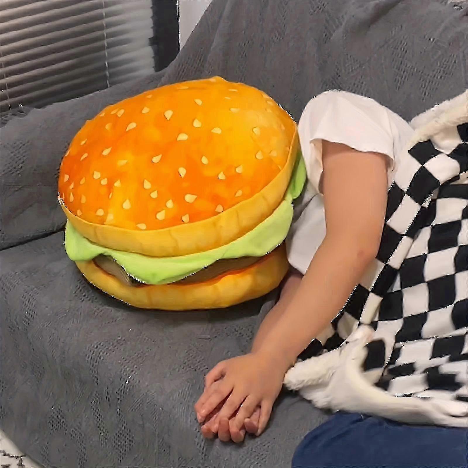 Realistic Burger Pillow CushionLarge Plush Hamburger Plushie Pil 2025