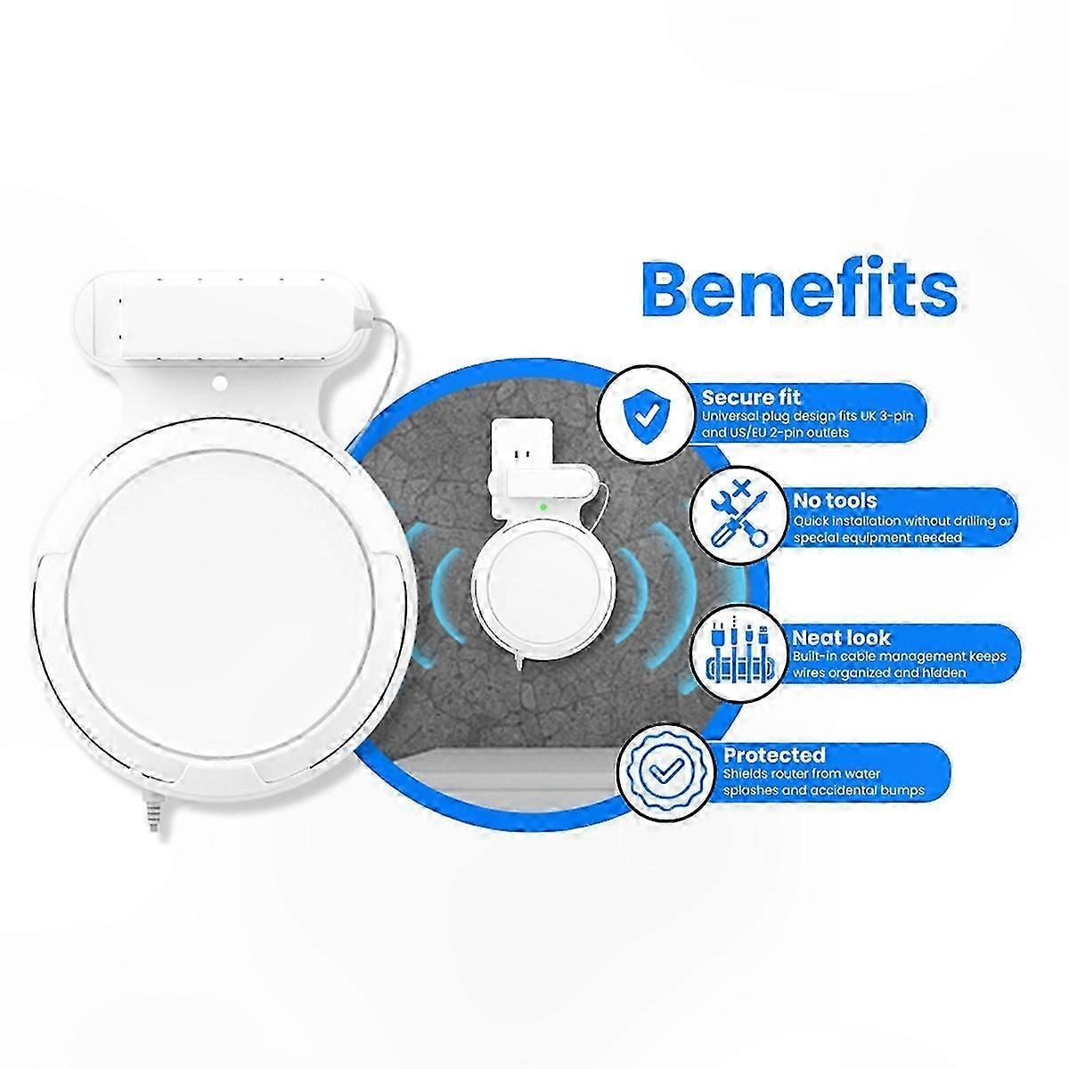 Wall Mount for WiFi 7 Routers, Compatible with Deco BE Series (BE23/BE25/BE3600/BE5000)