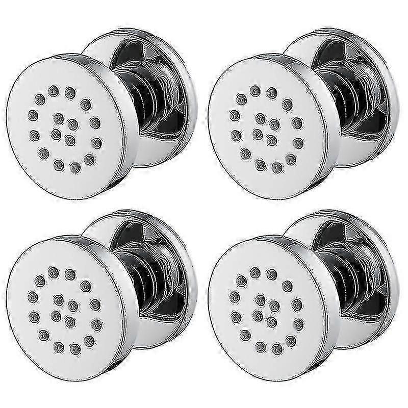 Chrome Spa Shower Head 4pc with Body Jets & Rain Massage