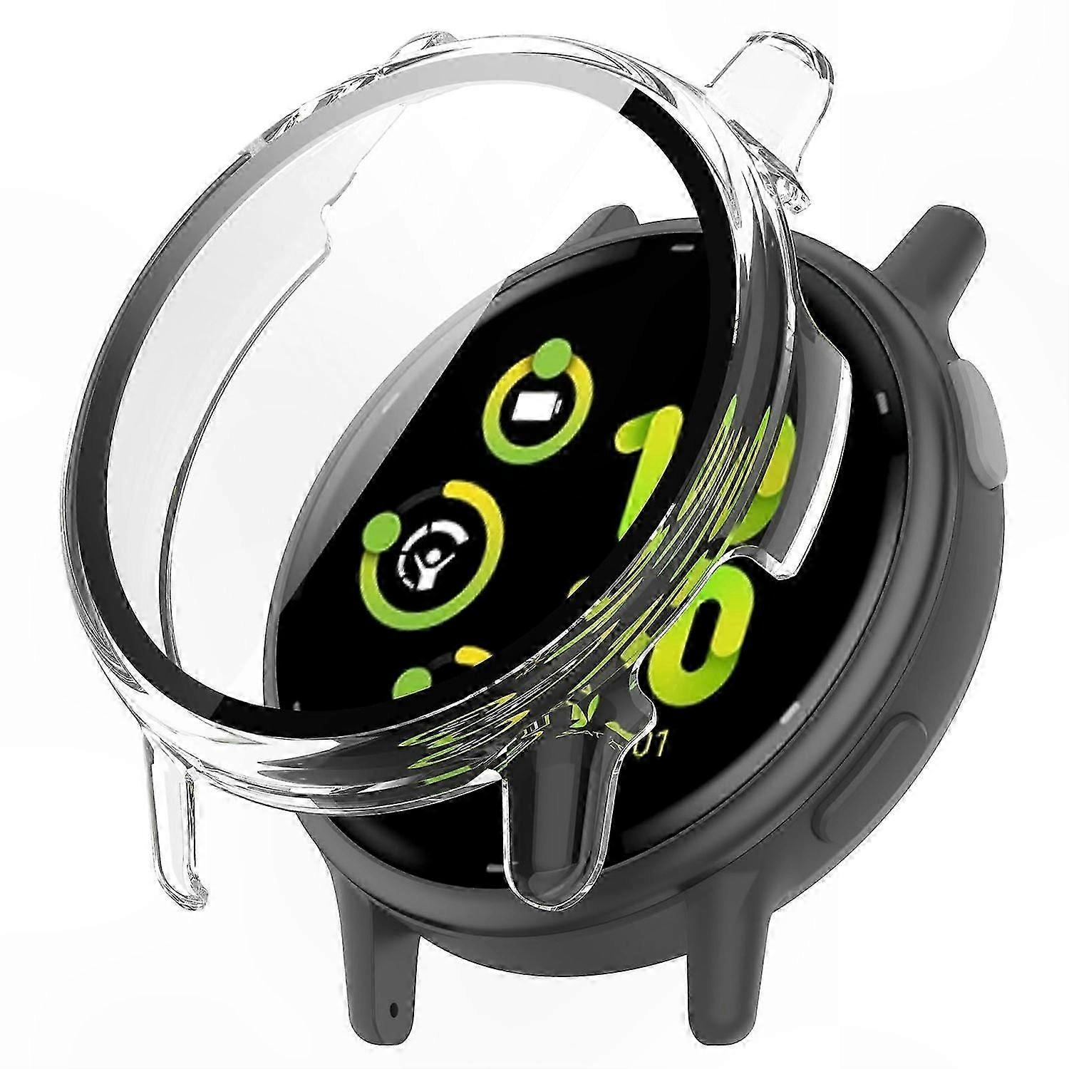Hard PC Bumper Case with Tempered Glass Screen Protector for active / Active 5 Smartwatches