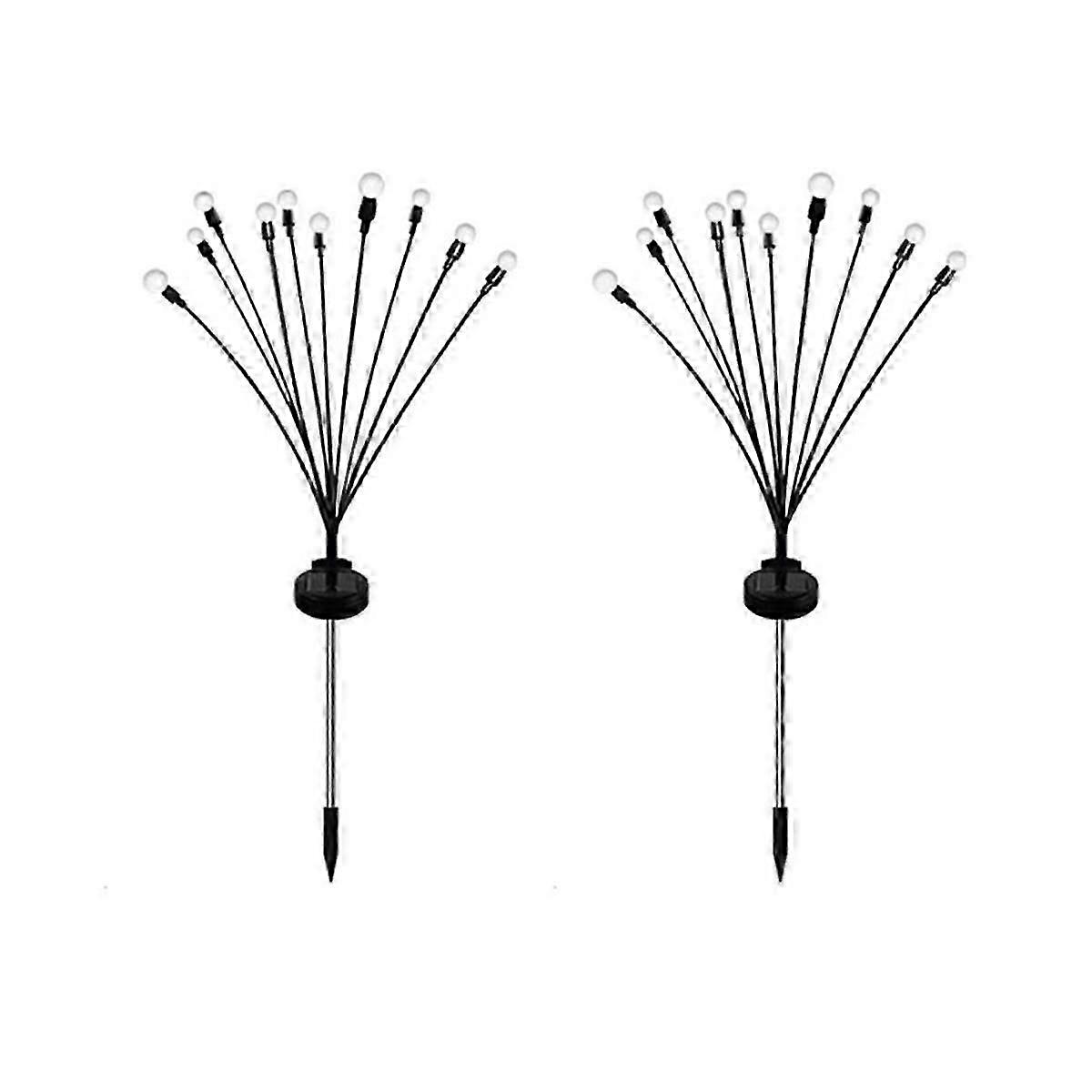 Solar Garden Lights, 2 Pack-20 LED New Upgraded Solar Swaying Lights, Sway By Wind, Firefly Lights