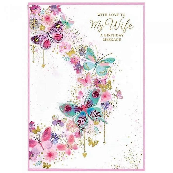 Simon Elvin With Love To My Wife Happy Birthday Greetings Card (Pack of 6)
