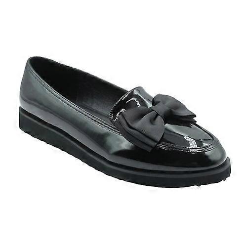 Where's That From Womens/Ladies Alpha Bow Slip-on Loafers
