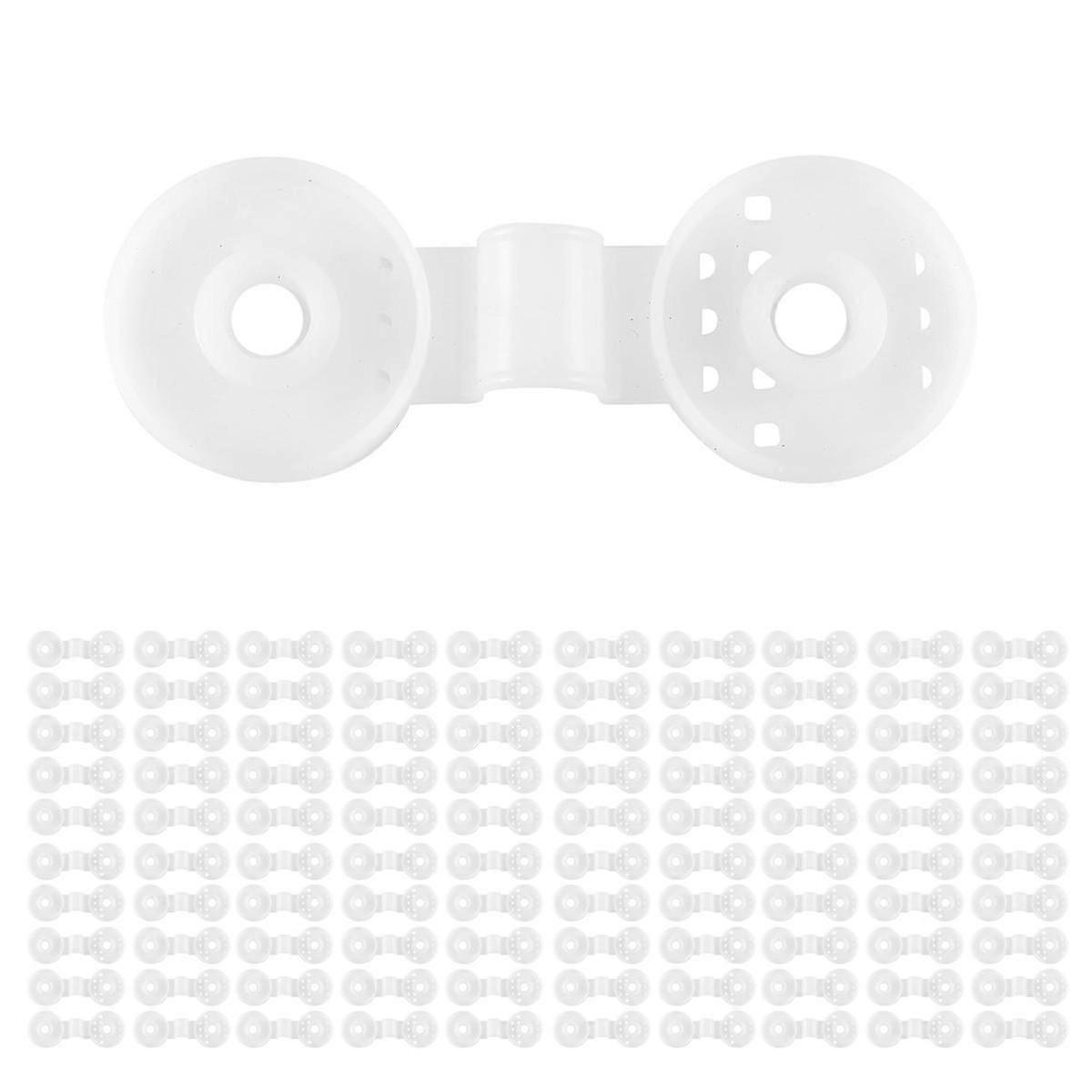 100PCS Clips Net Hooks Fixing Clips Shade Cloth Plastic Clips Fix Clamp Grommet Installation White