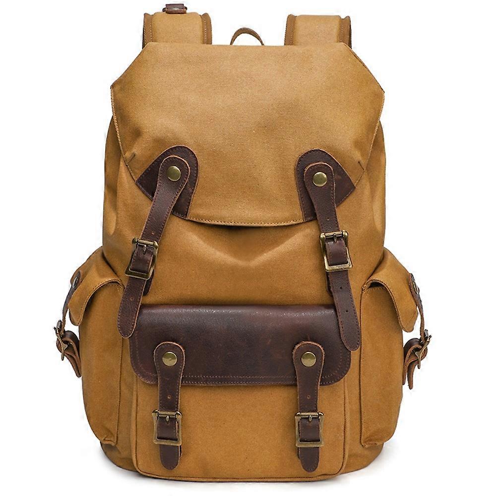 B5 Retro Design Canvas Backpack Large Laptop Bag Travel Storage Bag Daypack