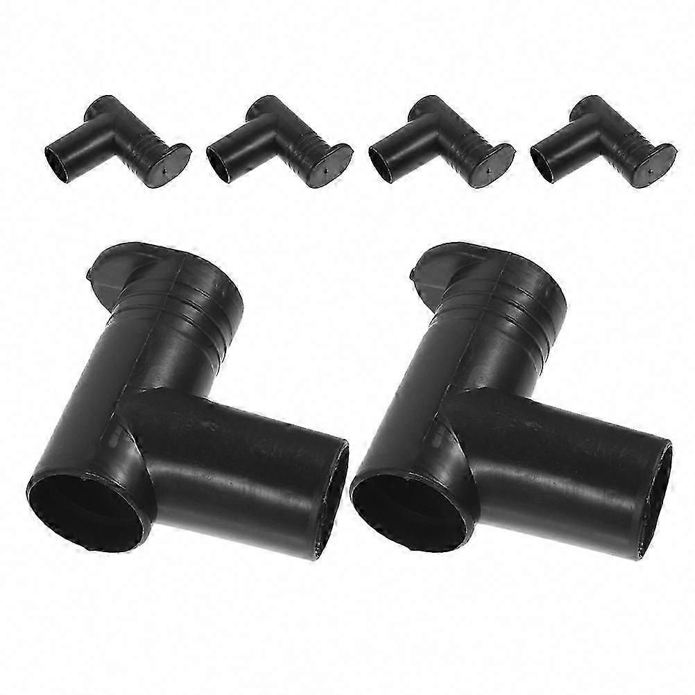 Plastic Connector Caps 6Pcs for Tube Clamps, Enhance Stability for Floor Standing Clothes Racks for Home Use