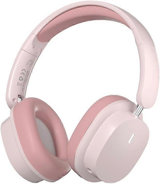 Wireless Bluetooth Headphones, HiFi Stereo, Foldable, ENC Noise Cancelling, with Microphone(Pink)