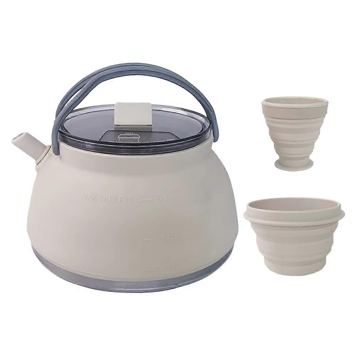 Portable Foldable Camping Kettle, Coffee Pot Foldable Silicone Kettle