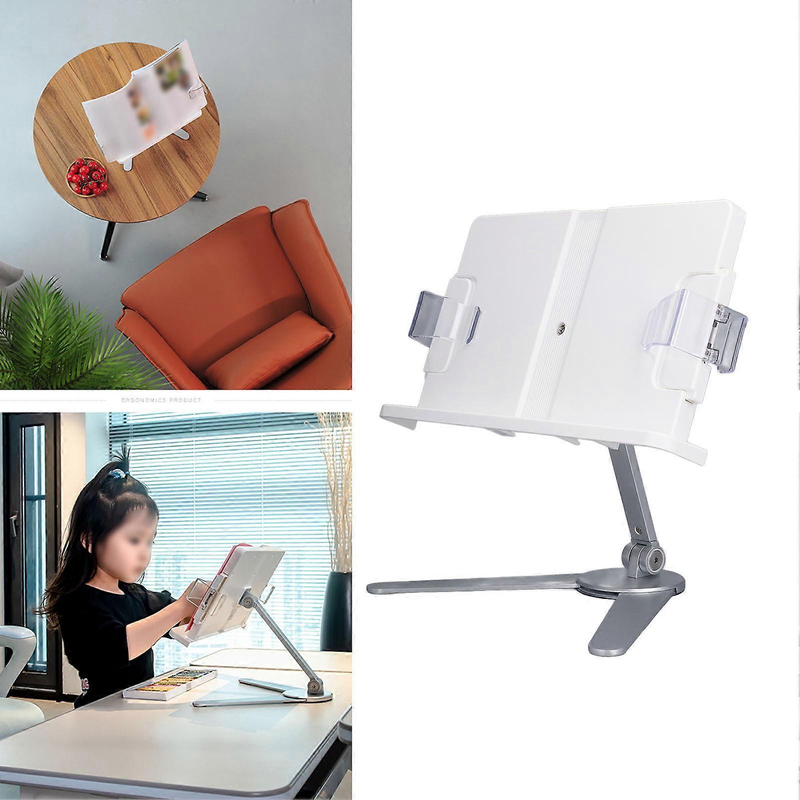 Silver Multifunctional Adjustable Book Holder Stand for A6-A4 Books