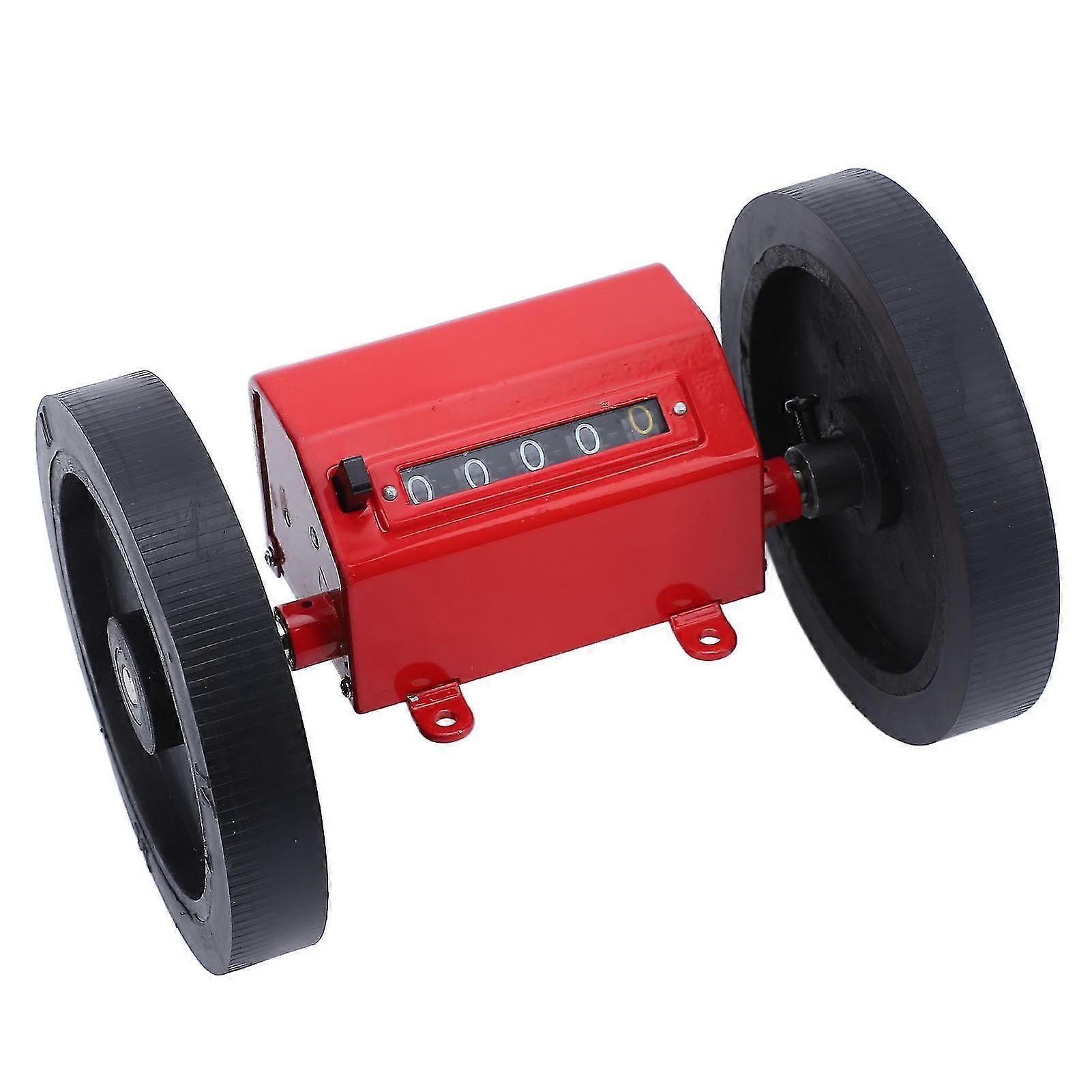 2025 Rolling Meter Counter 5 Digits Display Rust Free Stainless Steel Shell Rolling Mechanical Length Counter for Leather