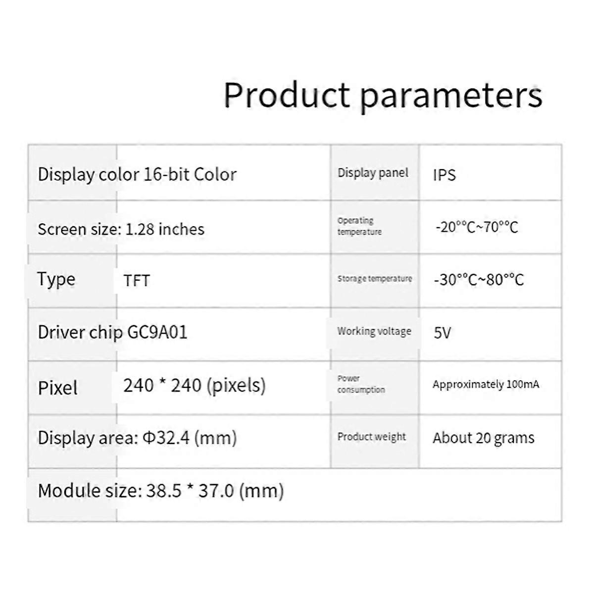 ESP32-C3 WiFi Bluetooth Development Board 1.28-Inch Circular Display