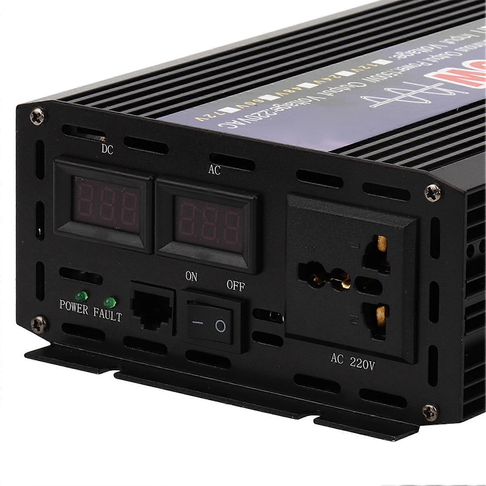 3000W Pure Sine Wave Inverter DC24V to AC220V Dual Display