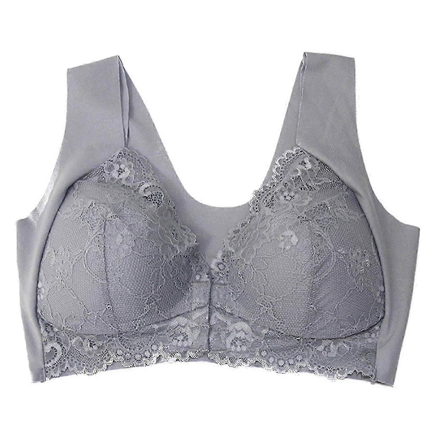 Front Closure Bra With Floral Lace Lift Stretch 5d Shaping Seamless Bra Push Up Full Coverage Underw