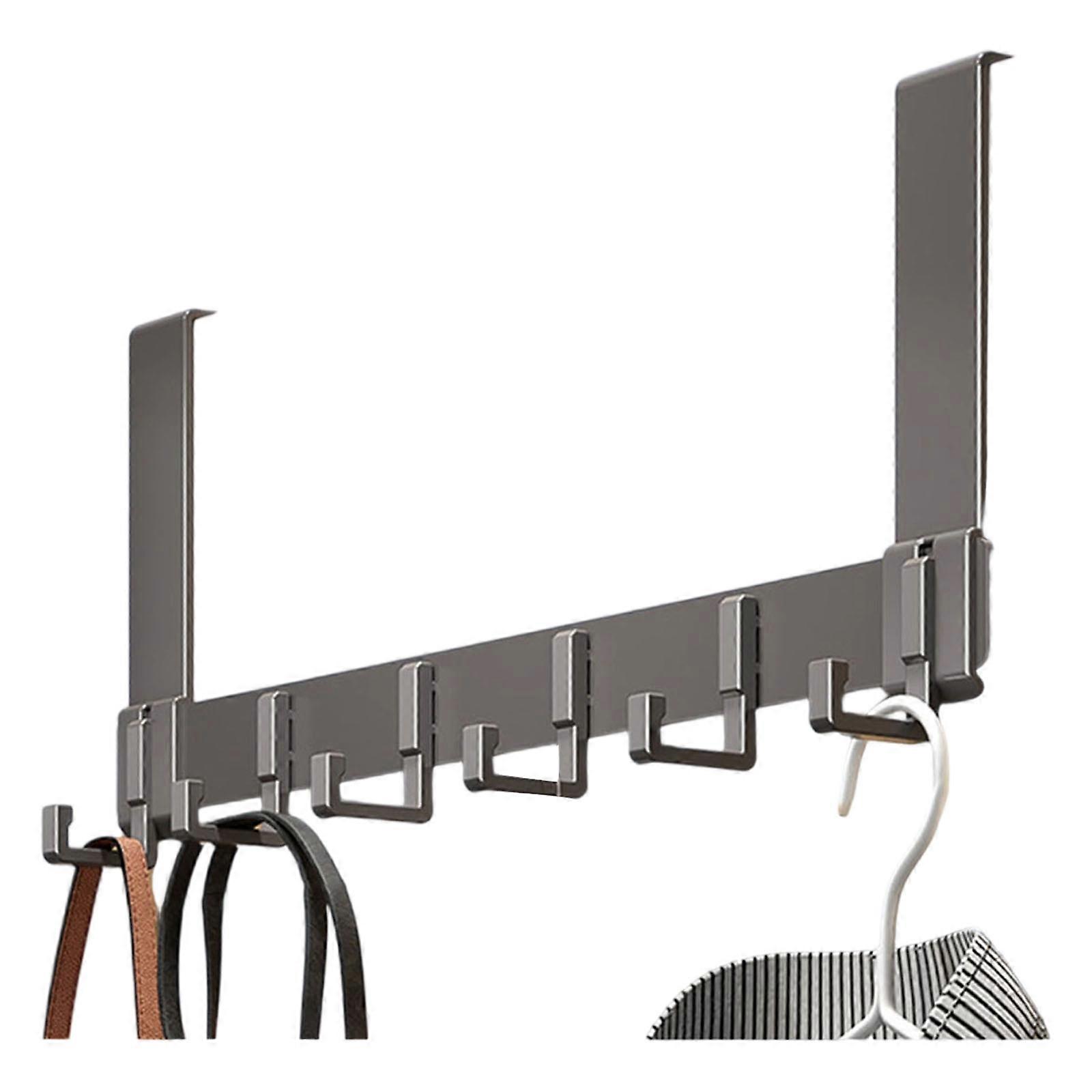 Compact Door Mounted Hook Rusts Resistant Aluminum Steel Organizers For Small Spaces Closet Entryway Multicolor